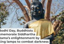 Buddha statues in Sarnath, India, where he attained enlightenment. Alexander Reshnya/iStock via Getty Images Plus